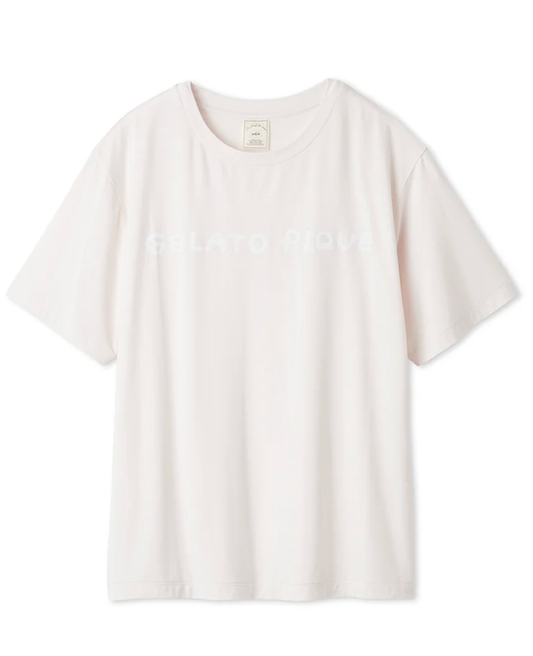 日本GELATO PIQUE 春夏新品 简约字母居家睡衣T恤+满印小熊长裤 粉色