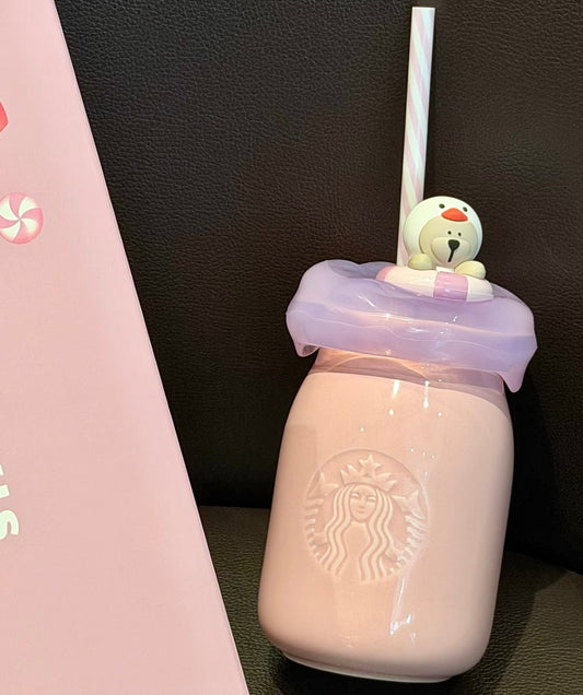 星巴克 甜星噗噗鸭系列 奶瓶造型马克杯 355ml