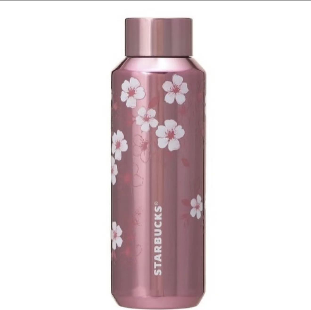 日本星巴克 26年樱花季 樱花不锈钢保温水瓶 437ml