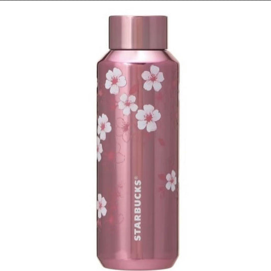 日本星巴克 26年樱花季 樱花不锈钢保温水瓶 437ml