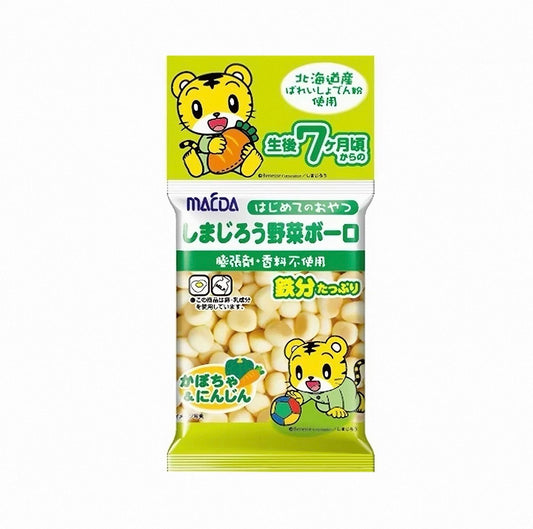 日本 巧虎婴幼宝宝高钙蔬菜小馒头饼干 蔬菜味 10g小袋装