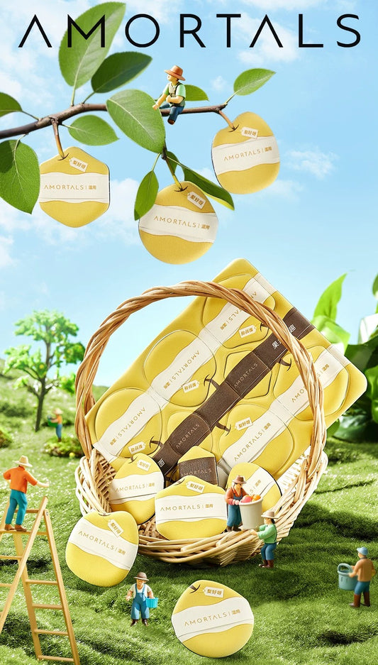 尔木萄采摘气垫粉扑 湿用款  农场系列 梨