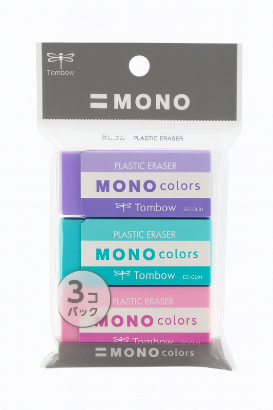 日本 TOMBOW蜻蜓 mono三色橡皮