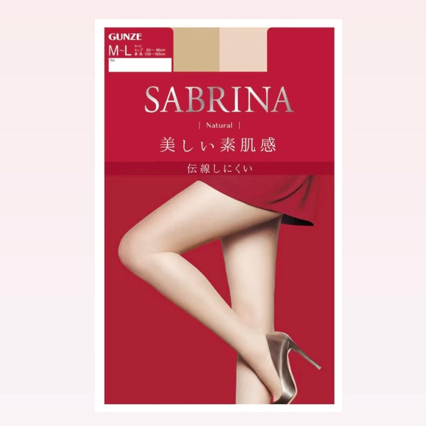 日本GUNZE郡是sabrina薄透隐形云线美腿丝袜打底袜 裸肤色天鹅绒col694