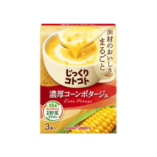 日本pokka速食汤奶油芝士玉米速溶汤（盒装3包入）