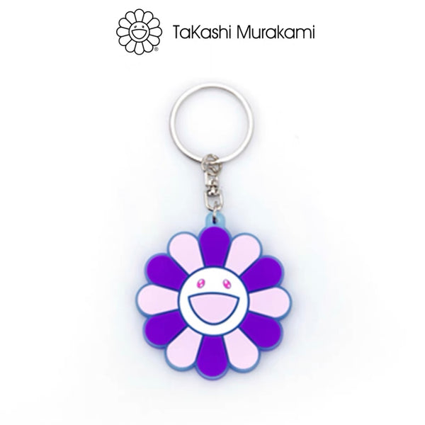 日本Takashi Murakami村上隆粉紫太阳花橡胶挂件