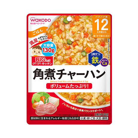 日本WAKODO和光堂即食宝宝辅食 大容量猪肉鸡蛋炒饭 12个月+