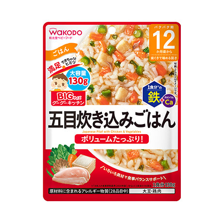 日本WAKODO和光堂即食宝宝辅食 五目饭 鲣鱼海带红菜 12个月+