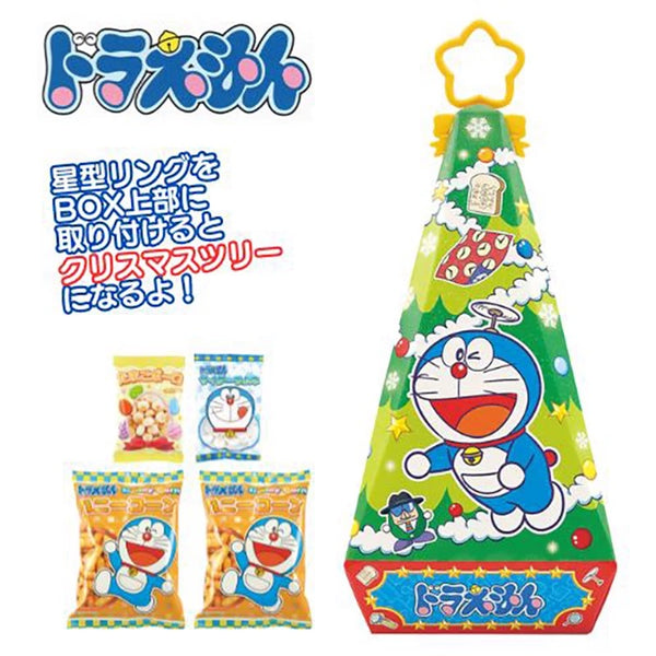 圣诞树大礼包日本Heart东京心闪光树形糖果盒装糖果礼盒169g 哆啦A梦