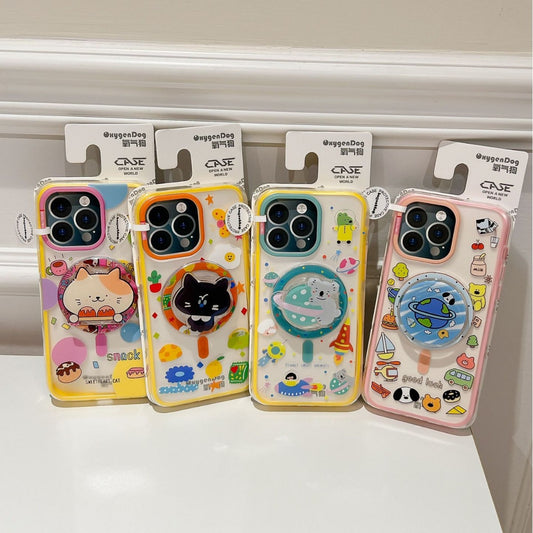 OxygenDog氧气狗插画双层IMD可爱卡通iPhone16promax磁吸手机壳