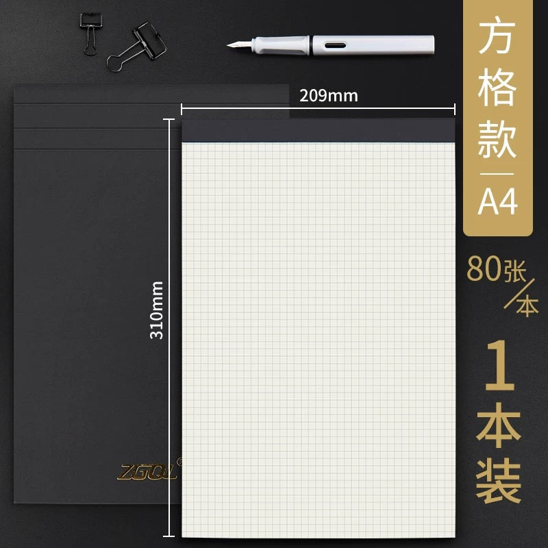 网格本方格本横线笔记本竖翻格子本记事本加厚A4