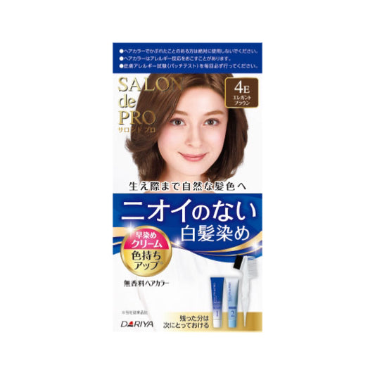 日本DARIYA塔丽雅 白发专用无味无香料泡沫速染染发剂 #4E优雅棕色 80g