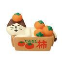 日本DECOLE树脂猫摆件 赏月栗柿子日式潮玩concombre