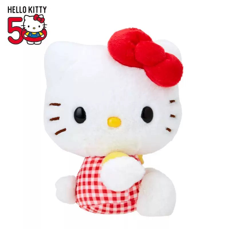 日本三丽鸥HelloKitty50周年限定公仔 高度约15cm