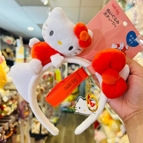 日本Sanrio三丽鸥Hello Kitty发箍 带钥匙扣