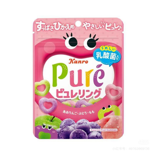 日本KANRO甘乐 Pure原浆心形果汁软糖 63g