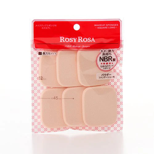 日本 Rosy Rosa 柔弹粉饼粉扑化妆海绵 6枚入