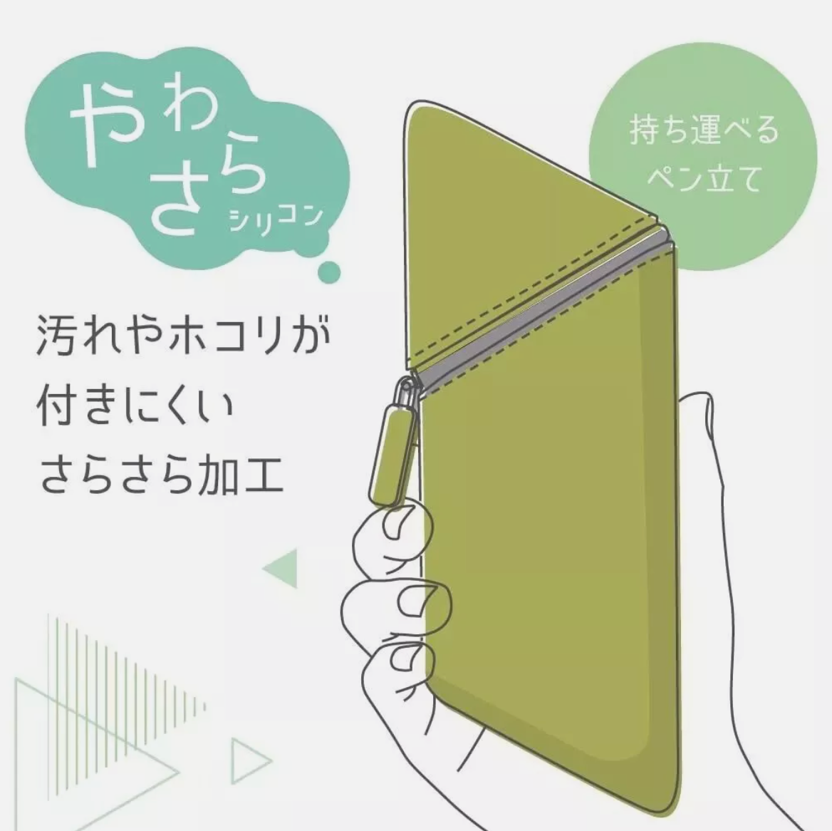 日本SONIC索尼克立式笔袋 多功能硅胶笔筒式拉链创意收纳袋笔袋文具盒