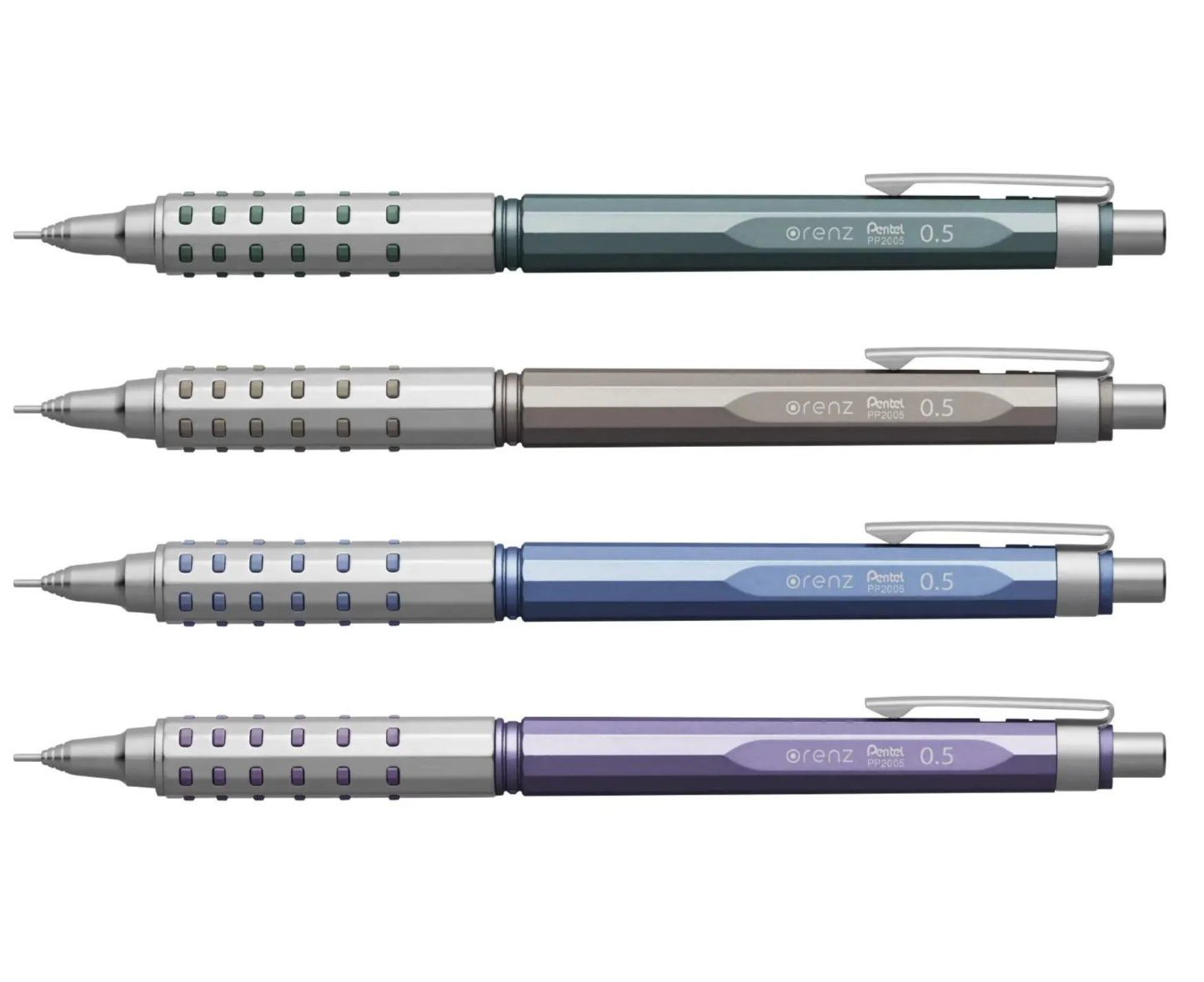日本派通金属自动铅笔ORENZN AT双笔握低重心防断自动出芯0.5mm 限定色 绿色