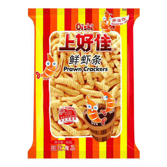 OISHI上好佳 非油炸鲜虾条 原味 80g