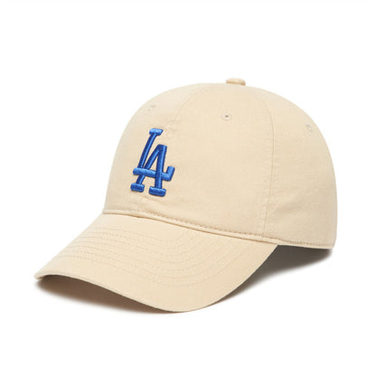韩国MLB 「LA DODGERS」浅卡其色蓝色大标 棒球帽