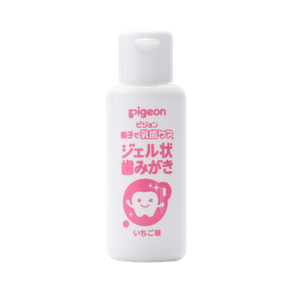 日本PIGEON贝亲儿童啫喱牙膏 6月+ 婴儿宝宝固齿可吞咽 40ml 草莓味