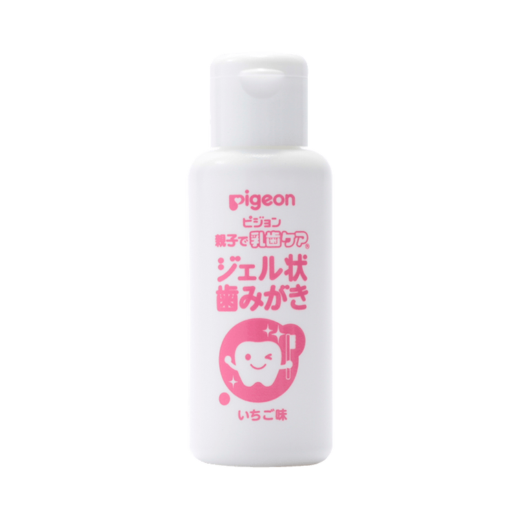 日本PIGEON贝亲儿童啫喱牙膏 6月+ 婴儿宝宝固齿可吞咽 40ml 草莓味