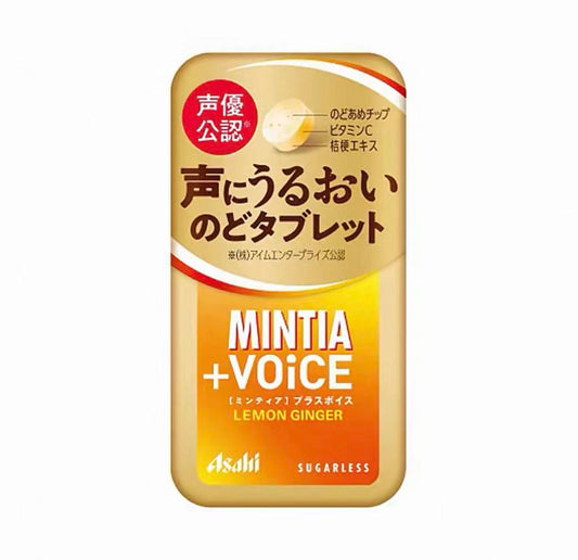 日本ASAHI朝日 声优公认MINTIA 润喉糖柠檬姜味