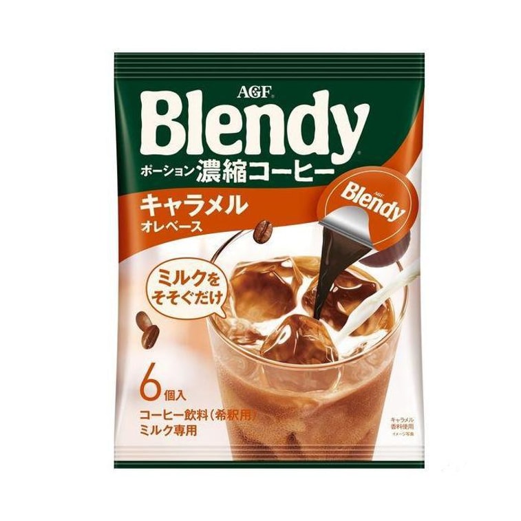 日本AGF Blendy浓缩胶囊咖啡 焦糖拿铁 6枚入