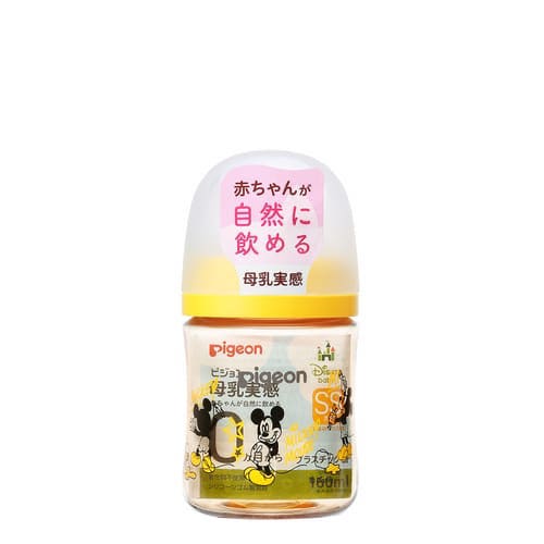 日本PIGEON贝亲 迪士尼限定米奇塑料母乳喂养瓶 160ml