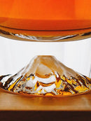 日本田岛硝子富士山杯江户硝子手工玻璃杯130ml 直径75mm 高78mm