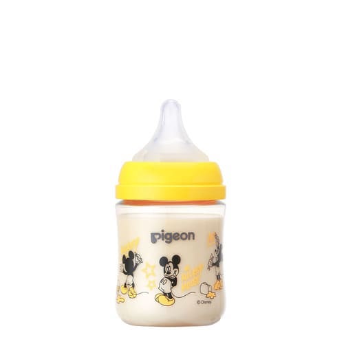日本PIGEON贝亲 迪士尼限定米奇塑料母乳喂养瓶 160ml