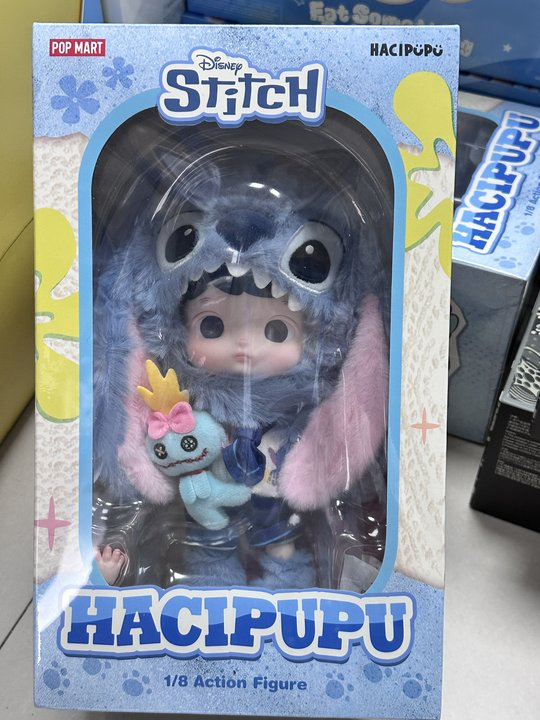 POPMART泡泡玛特HACIPUPU 史迪奇1/8可动人偶玩具礼物摆件