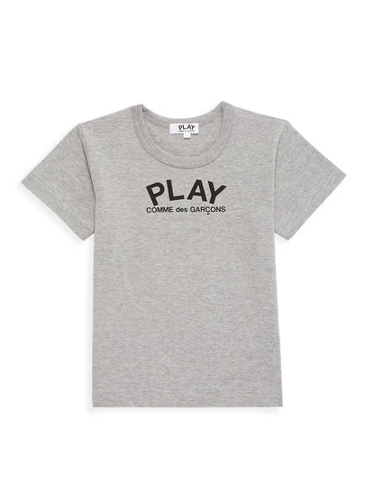 Comme Des Garçons Play日本川久保玲 儿童灰色黑心T恤 4码