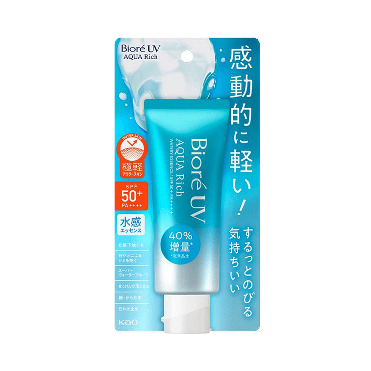 日本碧柔BIORE AQUA 新版轻薄透爽水凝防晒霜 SPF50/PA++++ 70g