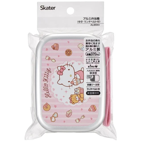 日本Skater 铝制分格儿童饭盒便当盒 370ml Hello Kitty款