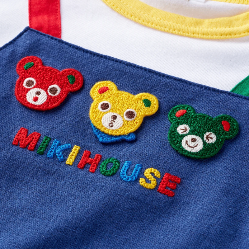 日本MIKI HOUSE 儿童三只小熊条纹T恤120 – SAKURAYA