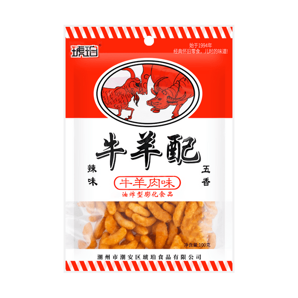 琥珀牛羊配 五香辣味 100g 小零食