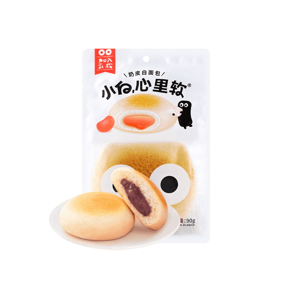 小白心里软奶皮白面包 红豆味 90g