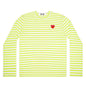 Comme Des Garçons Play日本 川久保玲长袖红心绿色条纹女码S码